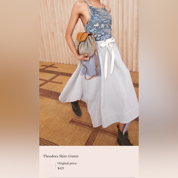 Ulla Johnson Theodora Skirt in Granite - Picture 9 of 12